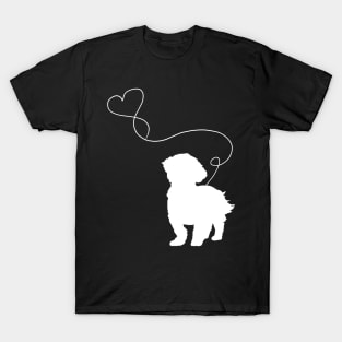 dog cute shih tzu heart T-Shirt